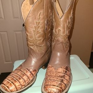 Parti Cayman alligator boots